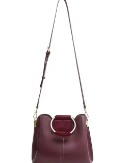 Belle & Bloom Twilight Leather Crossbody Bag in Merlot