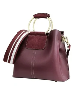 Belle & Bloom Twilight Leather Crossbody Bag in Merlot