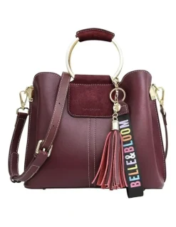 Belle & Bloom Twilight Leather Crossbody Bag in Merlot