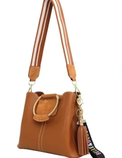 Belle & Bloom Twilight Leather Cross-Body Bag in Brown