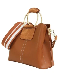 Belle & Bloom Twilight Leather Cross-Body Bag in Brown
