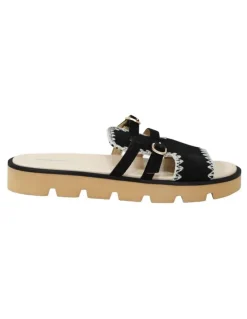 Belle & Bloom Unconditional Love Suede Slide in Black