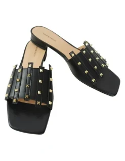 Belle & Bloom Until We Meet Stud Slide in Black