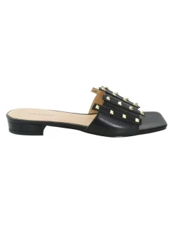 Belle & Bloom Until We Meet Stud Slide in Black