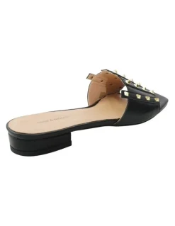 Belle & Bloom Until We Meet Stud Slide in Black