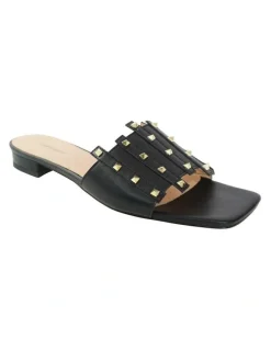 Belle & Bloom Until We Meet Stud Slide in Black
