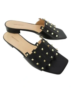 Belle & Bloom Until We Meet Stud Slide in Black