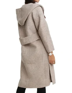 Belle & Bloom Walk This Way Wool Blend Beige Oversized Coat