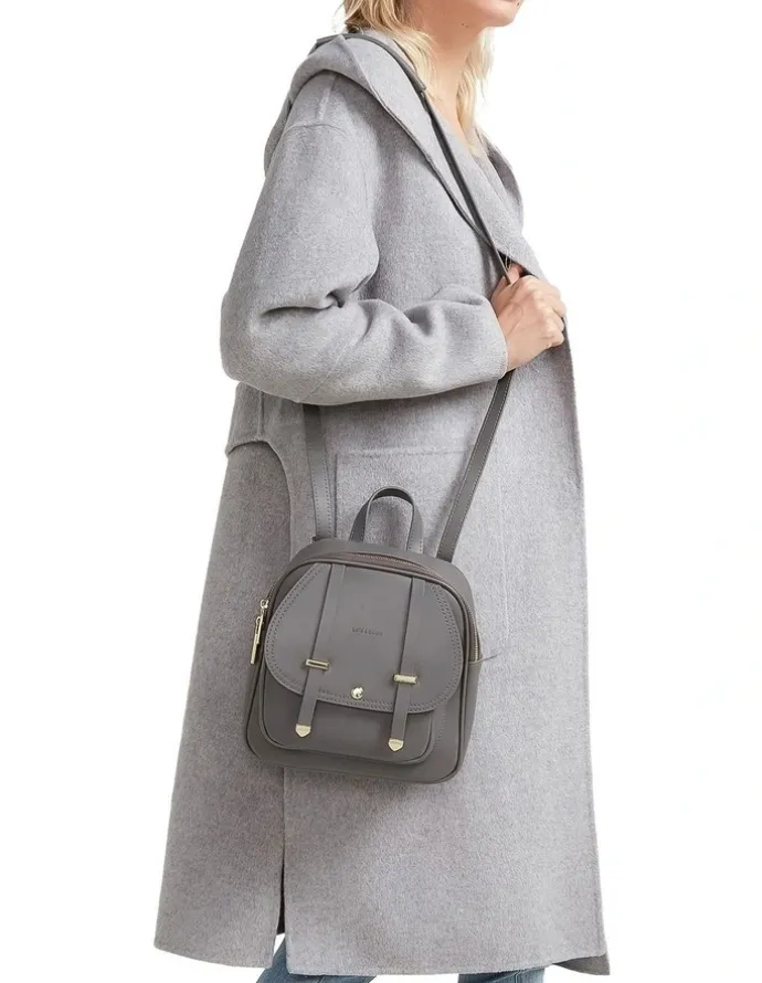 Belle & Bloom Walk This Way Wool Blend Oversized Coat in Grey