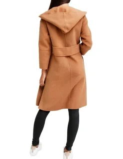 Belle & Bloom Walk This Way Camel Wool Blend Oversized Coat