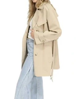 Belle & Bloom Whispers of Verona Trench Coat in Light Camel