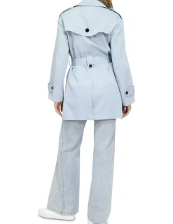 Belle & Bloom Whispers of Verona Trench Coat in Sky Blue