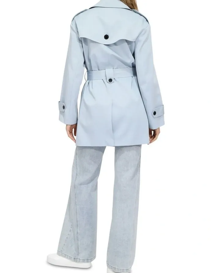 Belle & Bloom Whispers of Verona Trench Coat in Sky Blue