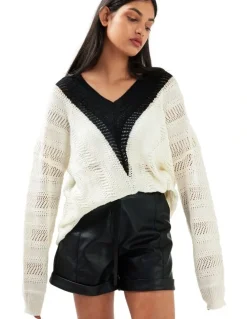 Belle & Bloom Wilder Days Vegan Leather Shorts in Black