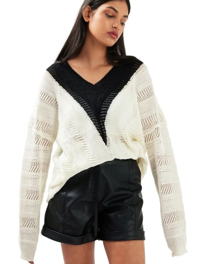 Belle & Bloom Wilder Days Vegan Leather Shorts in Black