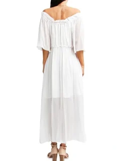 Belle & Bloom Amour Amour Ruffled Maxi Dress in White