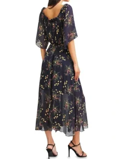 Belle & Bloom Amour Amour Ruffled Maxi Dress Navy