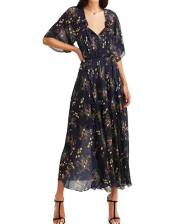 Belle & Bloom Amour Amour Ruffled Maxi Dress Navy