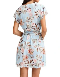 Belle & Bloom I'm The Star Wrap Dress in Baby Blue