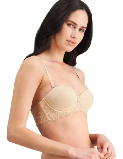 Bendon Bendon Bare Lace Back Strapless Bra in Latte
