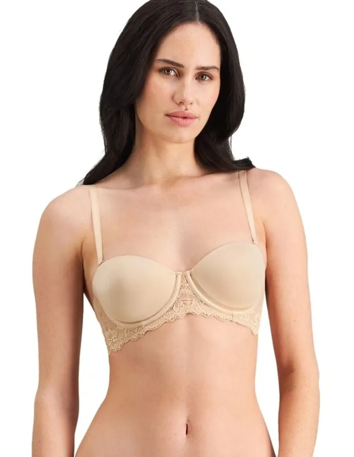 Bendon Bendon Bare Lace Back Strapless Bra in Latte