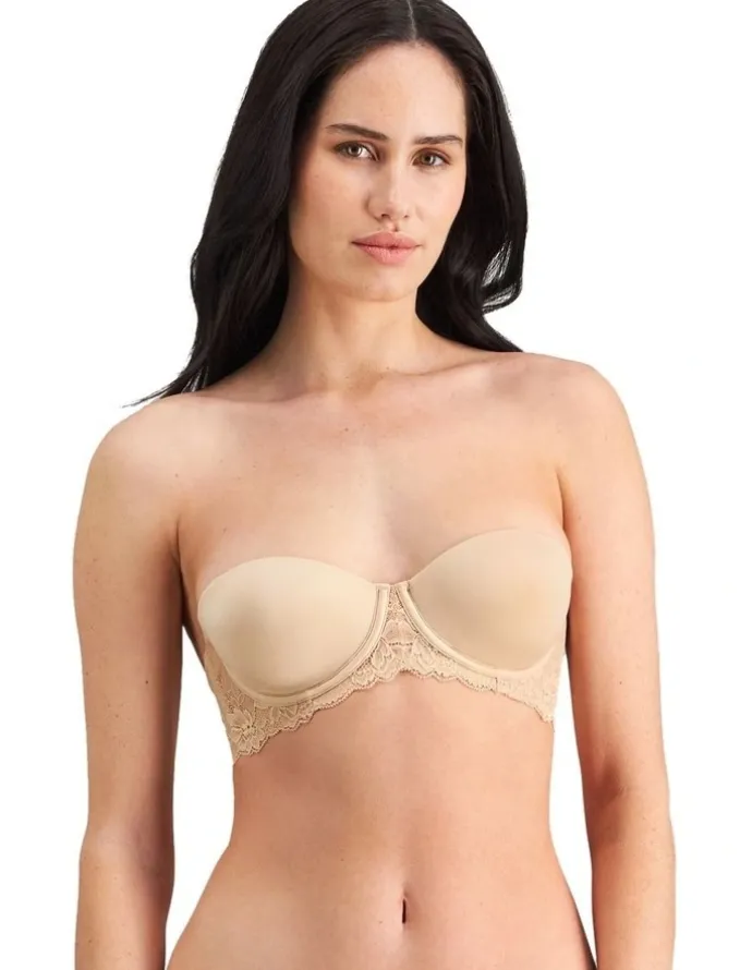 Bendon Bendon Bare Lace Back Strapless Bra in Latte