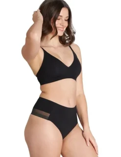 Bendon Comfit Collection Soft Cup Plunge Bra in Black
