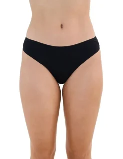 Bendon Cotton And Lace Bikini in Black