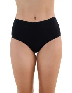 Bendon Cotton And Lace Full Brief in Black