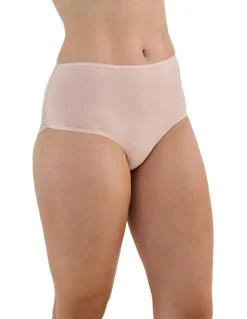 Bendon Cotton And Lace Full Brief in Latte