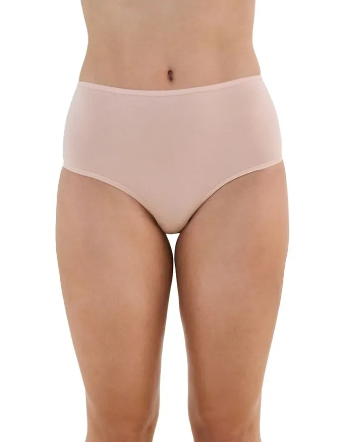 Bendon Cotton And Lace Full Brief in Latte