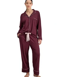Bendon Dolce Long Pyjama Set in Fig