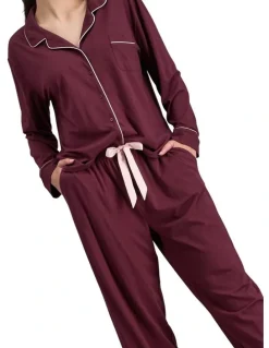 Bendon Dolce Long Pyjama Set in Fig