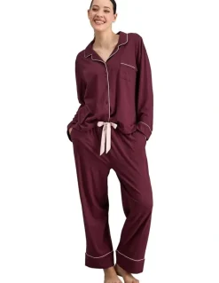 Bendon Dolce Long Pyjama Set in Fig