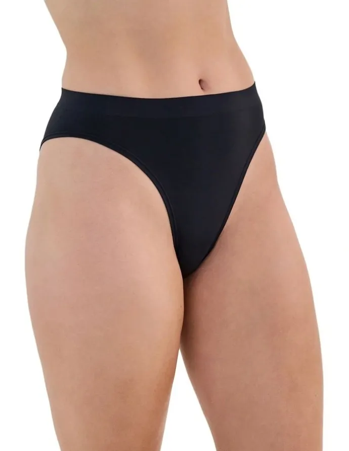 Bendon Seamless Soft High Cut Brief in Black