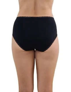 Bendon Stretch Cotton Full Brief in Black