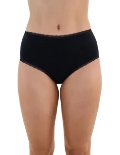 Bendon Stretch Cotton Full Brief in Black