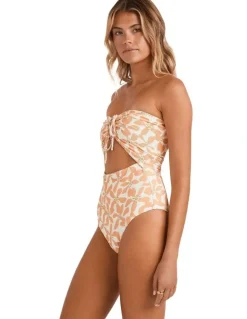Billabong Belong Together One Piece Swimsuit in Brown
