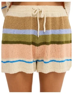 Billabong Bright Sol Elastic Waist Shorts in Multi