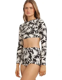 Billabong By My Side Cropped Rash Vest in Multi
