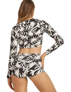 Billabong By My Side Cropped Rash Vest in Multi