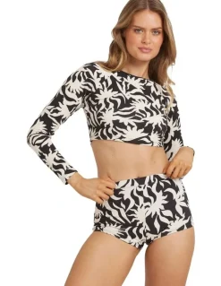 Billabong By My Side Cropped Rash Vest in Multi