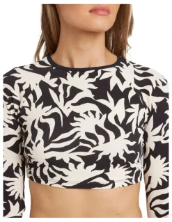 Billabong By My Side Cropped Rash Vest in Multi