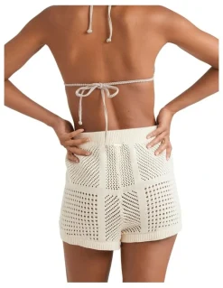 Billabong Cool Down Elastic Waist Shorts in White