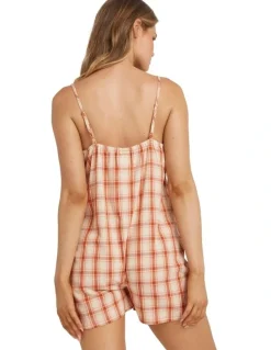 Billabong Dreamy Daze Romper in Brown
