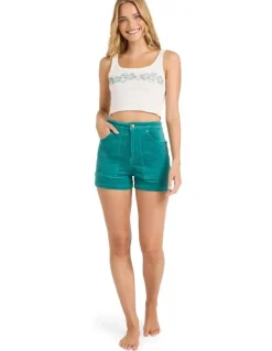 Billabong Good Era High Waist Shorts in Green