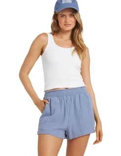 Billabong In The Waves Elastic Waist Shorts in Blue