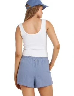 Billabong In The Waves Elastic Waist Shorts in Blue