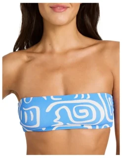 Billabong Le Love Tully Bandeau Bikini Top in True Blue