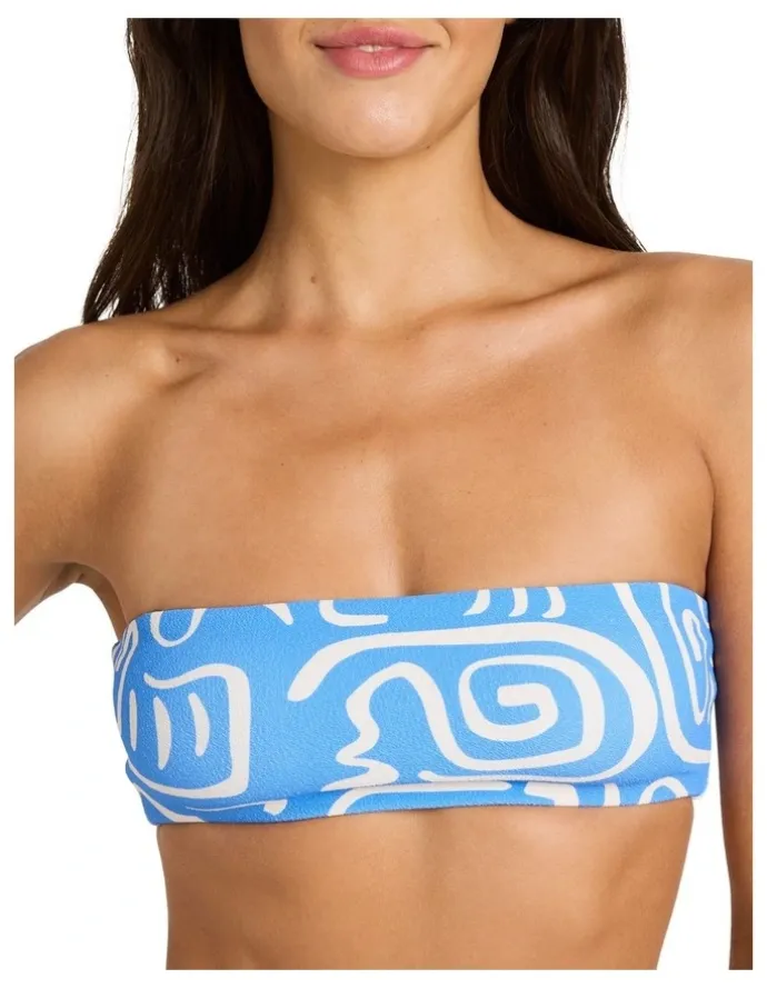 Billabong Le Love Tully Bandeau Bikini Top in True Blue